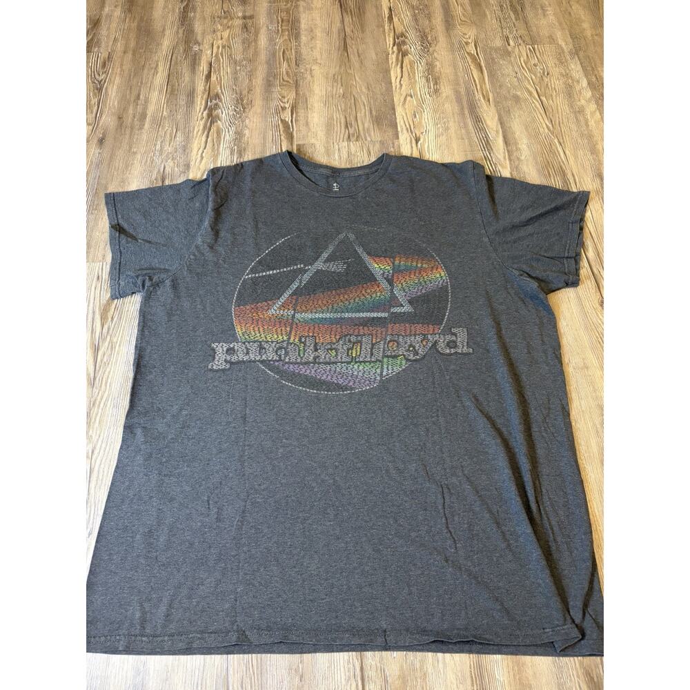 Pink Floyd Dark Side of the Moon T Shirt Mens XL Graphic Band Tee Gray